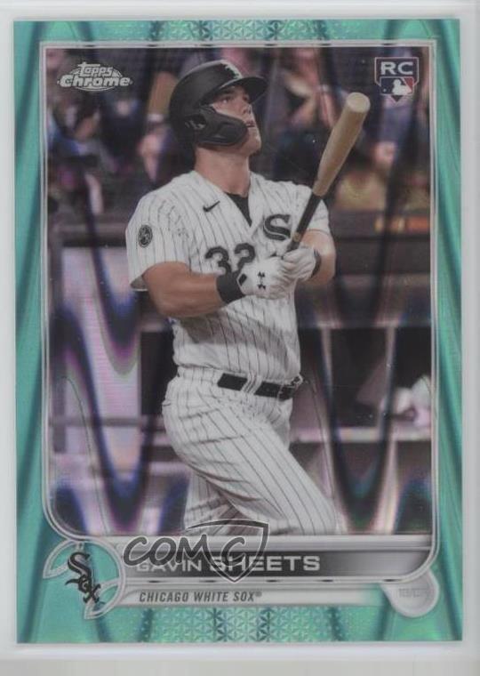 2022 Topps Chrome Sonic Aqua RayWave Refractor /199 Gavin Sheets Rookie RC 04qy