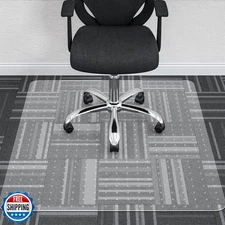 HOMEK Office Chair Mat for Carpet, 45" x 53" Transparent Desk Cha
