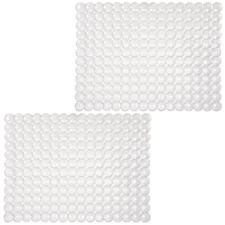 2 Pack Kitchen Sink Mat Dot Mats for Stainless Steel Sink, Small, Clear