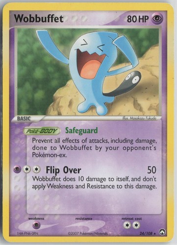 Wobbuffet 24/108 Rare Power Keepers Pokemon Moderately Played