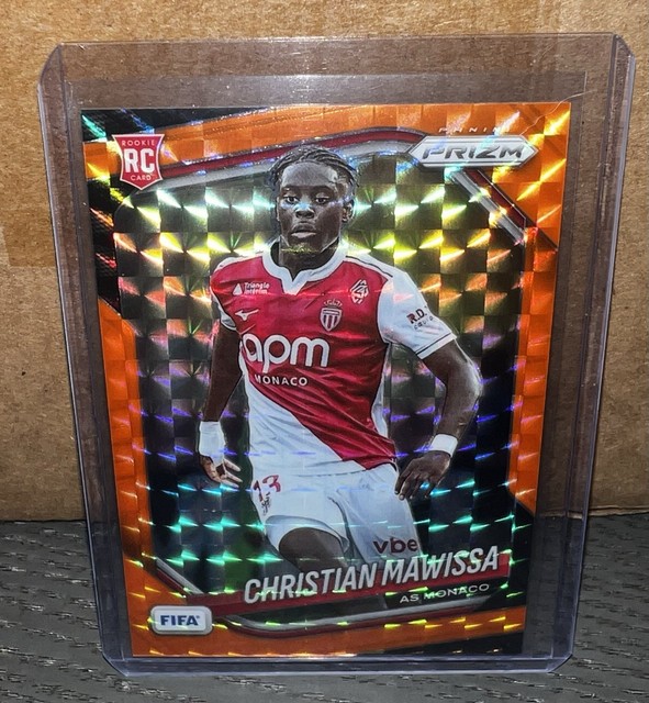 2025-26 Prizm FIFA Christian Mawissa ROOKIE Orange Mosaic /299. AS Monaco RC