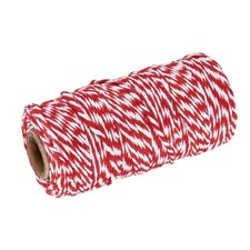Twine Packing String Wrapping Cotton Twine 100M Red and White Rope