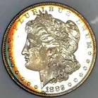 1883 O MORGAN SEMI PROOF LIKE! CRESCENT RAINBOW! MS+++++TOP NOTCH GEM! NR #64531