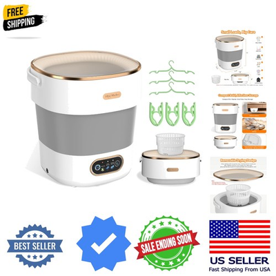 #ad Portable Washing Machine Folding 20L Mini Washer and Spin Dryer 3 Cleaning ... $112.99