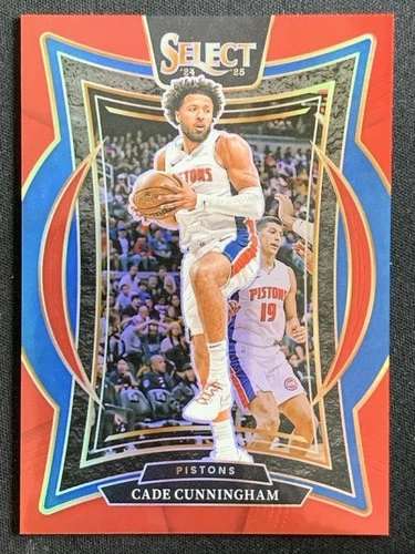 Cade Cunningham 2024-25 Panini Select Concourse Red Prizm /199 #65
