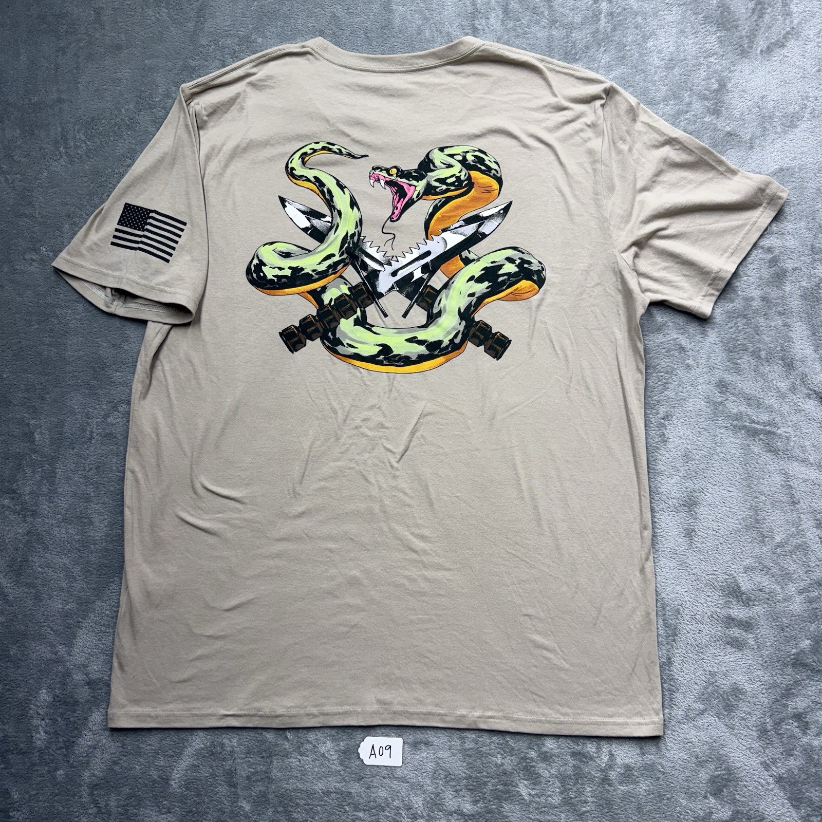 Under Armour 1389920 Men's Freedom Snake Knife Cotton Desert Sand Size 2XL