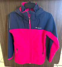 Columbia Omni-Tech Kids Ski Jacket Colorblock Hooded Full Zip Pockets M