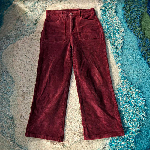 Sears Roebuck, Vintage Roebuck & Co. / Sears Roebucks burgundy wide-leg corduroy pants 6