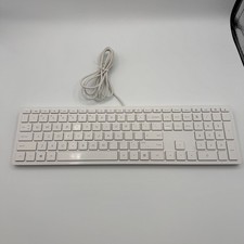 HP Lifestyle Wired Slim Keyboard Model TPC-P001K White Tested Works Great J-23 