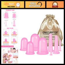 Silicone Cupping Therapy Set - Anti-Cellulite Vacuum Suction Massage Cups for Bo