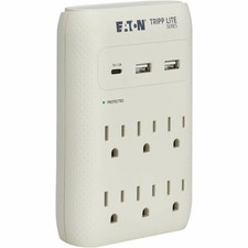 Eaton Tripp Lite Series Protect It 6-Outlet Surge Protector with USB Gray SK60C