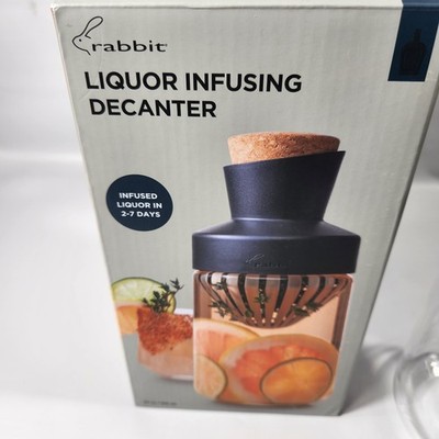 Rabbit Liquor Infusing Decanter 20 Oz Alcohol & Spirits Infuser Kit New