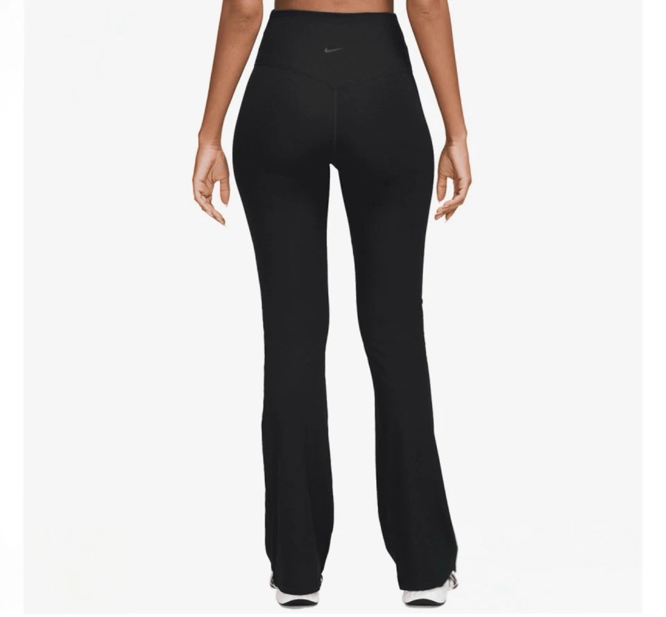 Nike Zenvy Rib Women's XS Gentle-Support High-Waisted Flared Leggings HJ1846-010 - Image 2 of 4