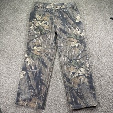 Vintage Cabelas Camo Pants Men s Mossy Oak USA Made Size 36/30 Riveted Denim Sty