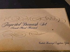 Vintage/Antique Linen/Cotton/French Tablecloth 66"x86" 8 Placemats/Napkins 