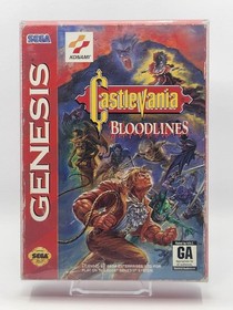 Castlevania: Bloodlines Sega Genesis Complete in Box, Manual + REG - READ ⬇️