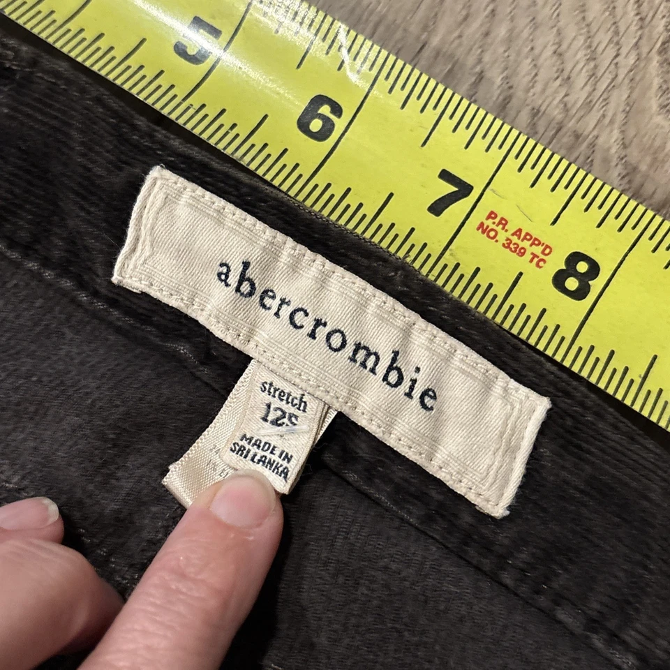 Abercrombie Niñas Tiro Alto Acampanado Marrón Cordones Niña 12S Elástico De Colección Foto 3 de 4