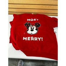 Disney Mickey Mouse Most Merry Christmas Sweatshirt Red Plus Size 3XL 2DNY7282B