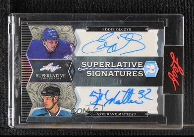 2020 Leaf Superlative Collection Silver 1/2 Ed Olczyk Stephane Matteau Auto 7ez