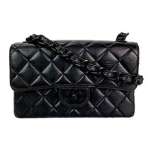 Chanel Vintage Quilted Lambskin Resin Chain Small Classic Single Flap B One Size