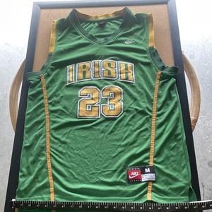Nike Green Irish #23 James Sleeveless Basketball Jersey Men’s M