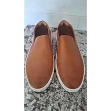 Wolf And Shepherd Cruise TRE Shoes Mens Size 42/9 Leather Slipon Brown  White