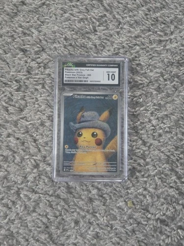 2023 POKEMON VAN GOGH 085 PIKACHU WITH GREY FELT HAT CGC 10