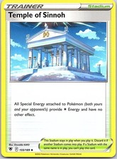 Temple of Sinnoh Astral Radiance 155/189 Uncommon Pokemon Near Mint Pokemon Card