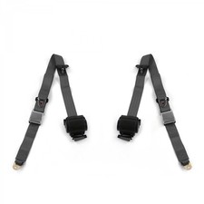Ford 1941-48 Airplane 3pt Charcoal Retract Bucket Seat Belt Kit-2 Belts