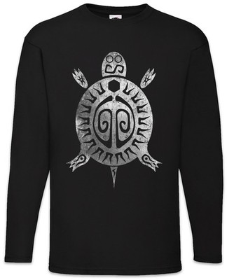 Aztec Turtle Langarm T-Shirt Aztec Indianer Indian American Azteken Sign Zeichen