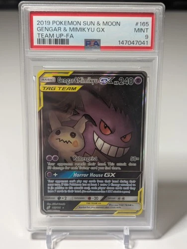 Gengar & Mimikyu GX Full Art TAG TEAM 165/181 Team Up Alternate Art PSA 9 2019
