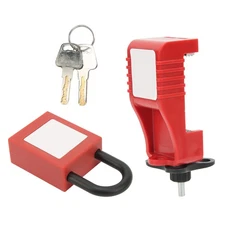 Lock Circuit Breaker Lockout Alloy Serrated Nylon Padlock 25mm Lockhole