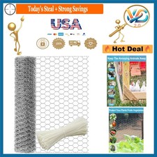 16in x 66ft Galvanized Chicken Wire Mesh Fencing for Garden, Rustproof, Hexag... 0.59 per foot