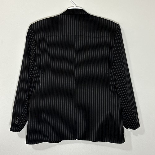 Daneli Western Wear Men’s Blazer Size 44R Black Striped Jacket Cowboy - Picture 2 of 9