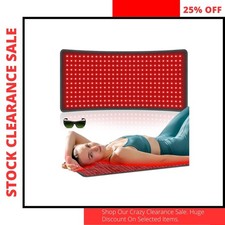 Red Light Therapy Mat 60W 660nm 850nm 360 LEDs Pain Relief New