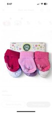 NWT Little Me baby-girls 6 Pack Variety Socks 0-6 Months, Purple/Pink/White