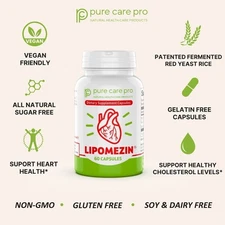 LIPOMEZIN® The MOST Effective All-Natural Cholesterol Lowering Supplement 60ct