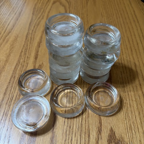 Vintage Glass Furniture Coasters 15pc Floor Protectors 