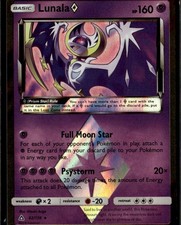 Lunala Prisma Stella Prisma Rara SM Ultra Prisma 62/156 Psichico Holo Carta Pokemon