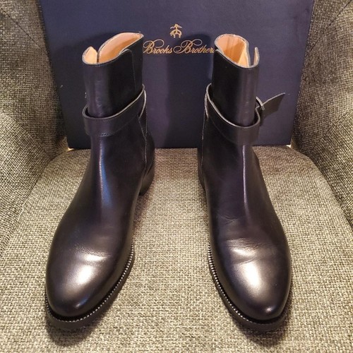 NIB Women's Brooks Brothers Ankle Boots, MADE IN ITALY Black leather SZ 6.5 M