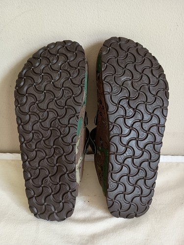 Birkenstock Birki’s  Women’s Size 7 38 Floral Green  Slip On Double Cross Strap - Picture 14 of 15