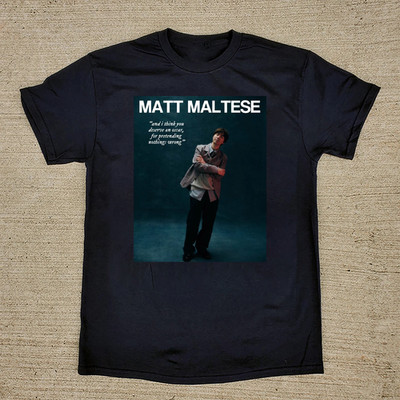 Matt Maltese Black Cotton Shirt Full size S-5XL Unisex BS873