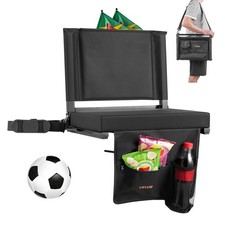 VEVOR Stadium Seat Folding Bleacher Chair with Back Support and Thick Cushion