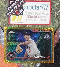 2024 Pro Debut Chrome~105⭐BLADE TIDWELL⭐ *RC《GOLD DIAMONDS》# *1/50~METS➡️GIANTS
