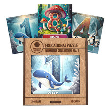 Learning Puzzle Wooden Cards Numbers Collection No. 1 Fantasy Puzzles FP041