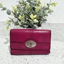 Fossil Magneta Tri Fold Leather Wallet