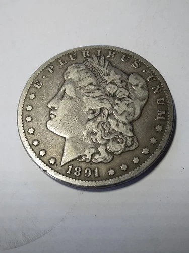 1891-CC $1 Morgan Silver Dollar VF condition