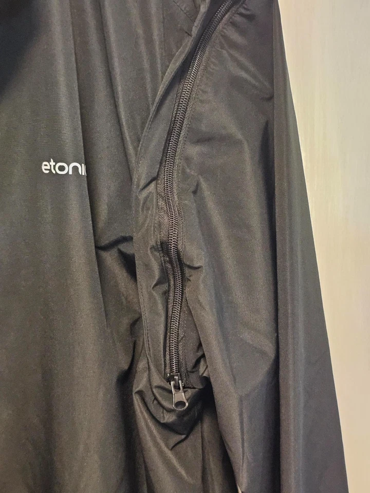  Men's Etonic Golf Rain Jacket - Zip remove sleeves - Black XL - New Without Tag - Image 4 of 4