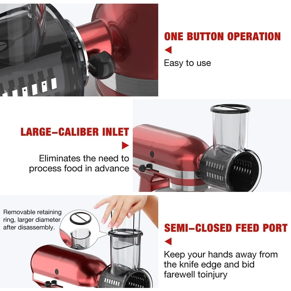 Acessório triturador fatiador de alimentos de cozinha para acessórios KitchenAid Stand Mixer - Imagem 4 de 4