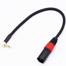 1/8"  3.5mm TRS Male Right Angle to XLR 3 Pins Male Microphone Adapter Cable